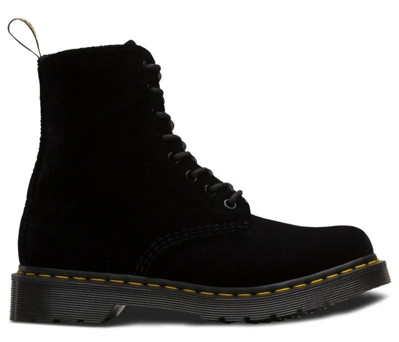 1460 Pascal Velvet Black Ze You Velvet Boots