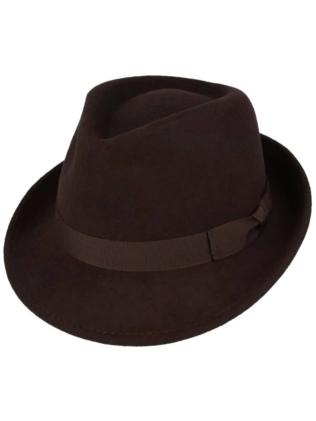 1950s Brown Wool Vintage Style Trilby