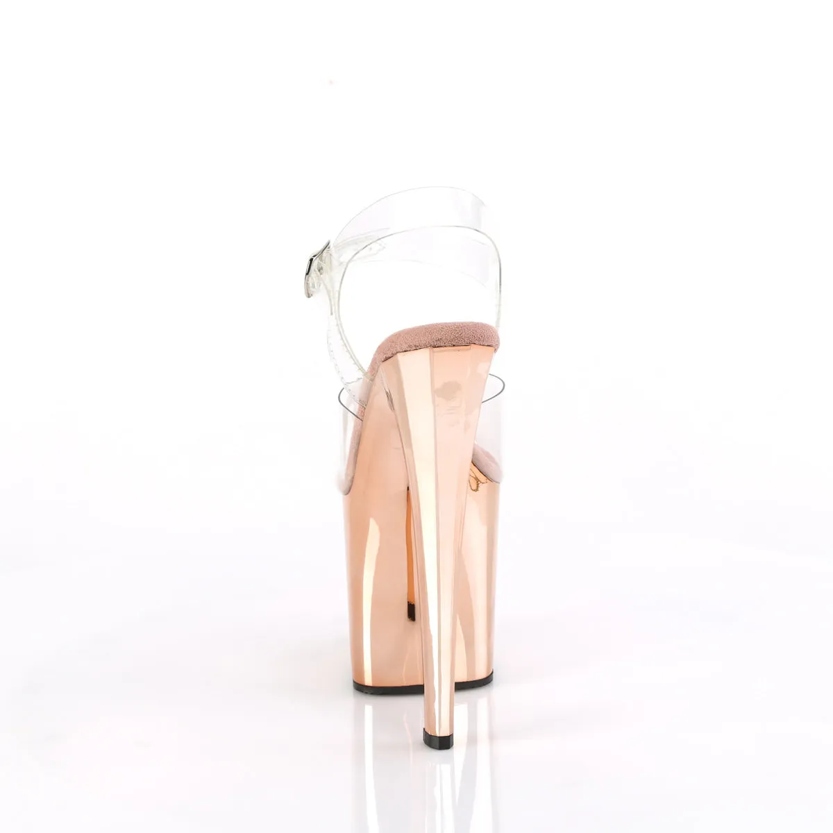 7 Inch Heel ENCHANT-708 Rose Gold Chrome