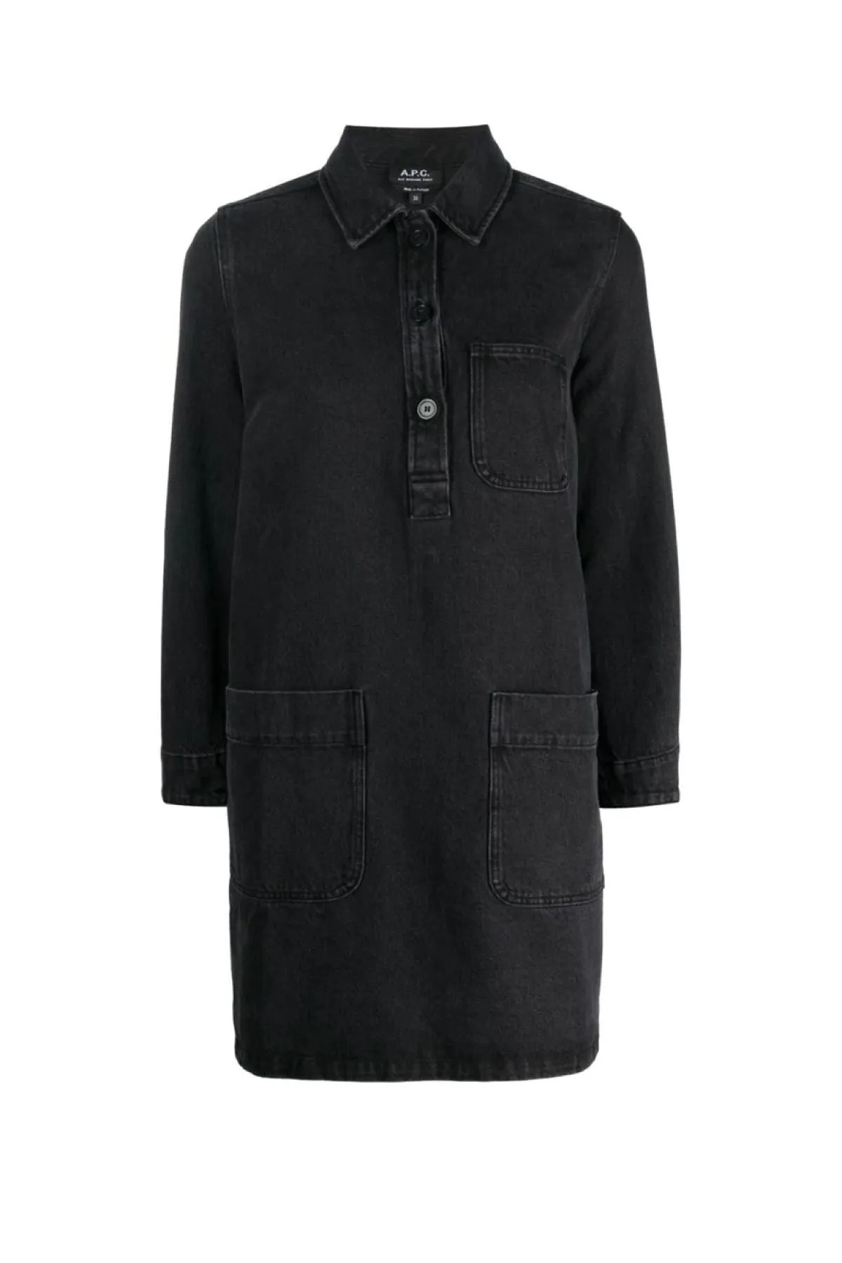 A.P.C. Aurelia Dress - Washed Black