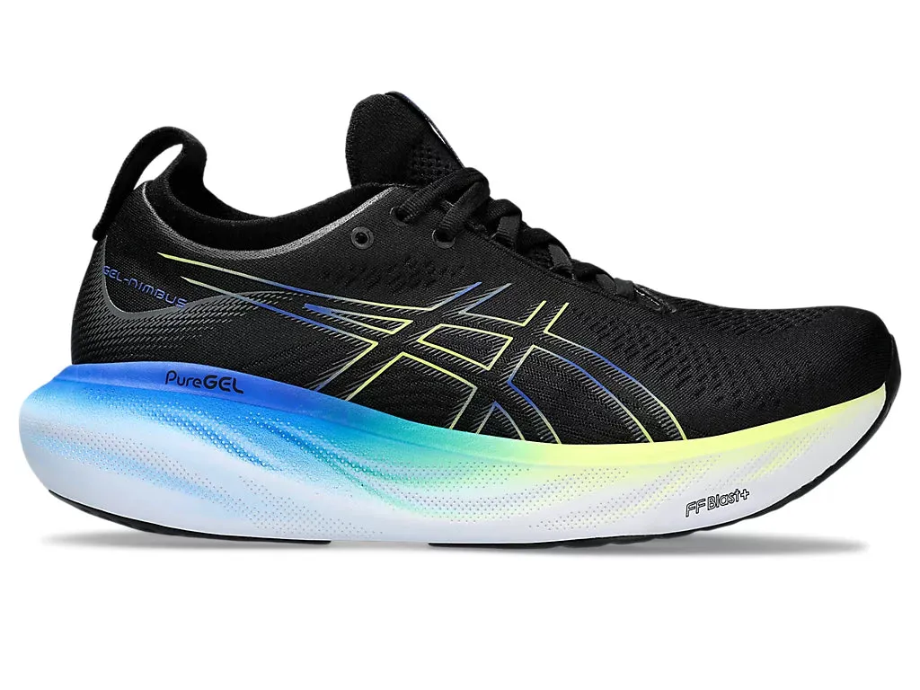 Asics Gel Nimbus 25 Men's Running Shoes | Black/Glow Yellow