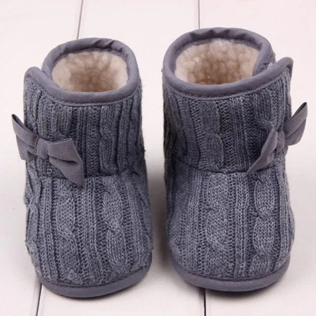 Baby Girl Bow Tie Sweater Boots