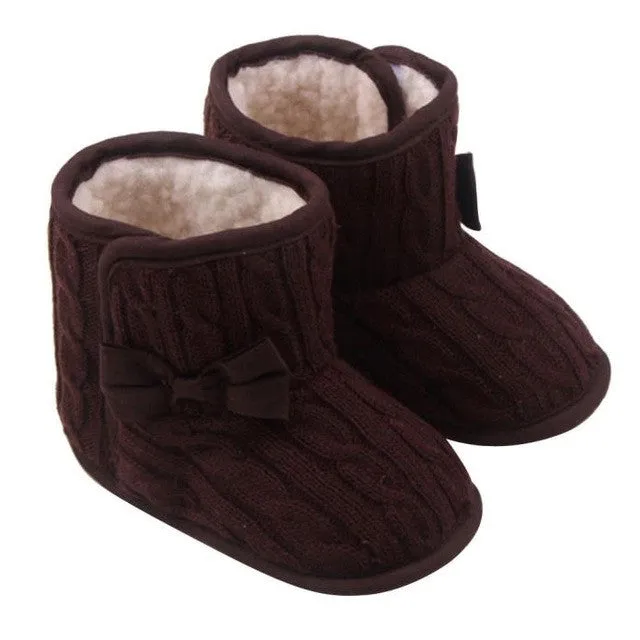 Baby Girl Bow Tie Sweater Boots