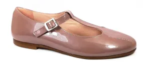 Beberlis Antique Pink Patent T-Strap