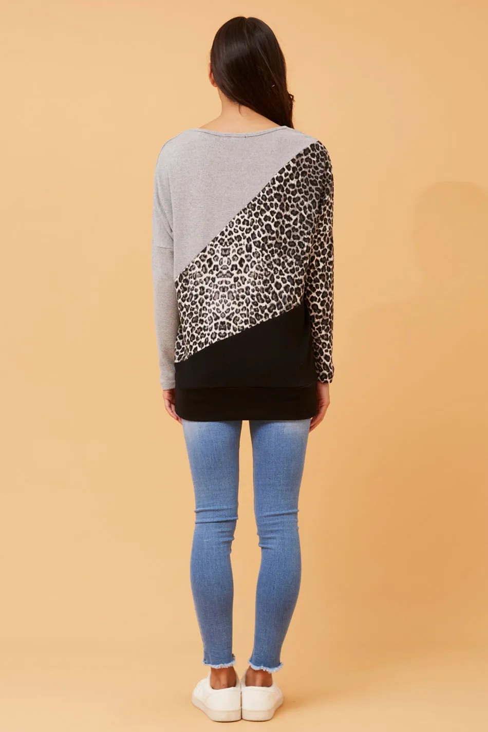 BIRD ANIMAL PRINT PANEL TOP