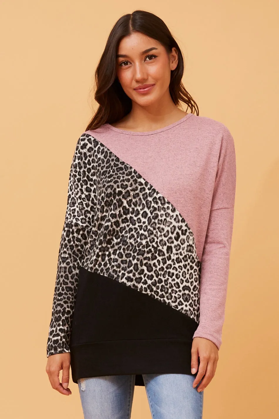 BIRD ANIMAL PRINT PANEL TOP