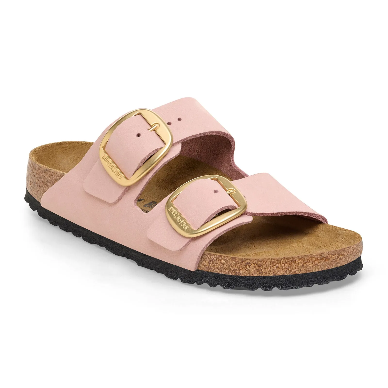 Birkenstock Arizona Big Buckle Narrow Slide Sandal (Women) - Soft Pink Nubuck