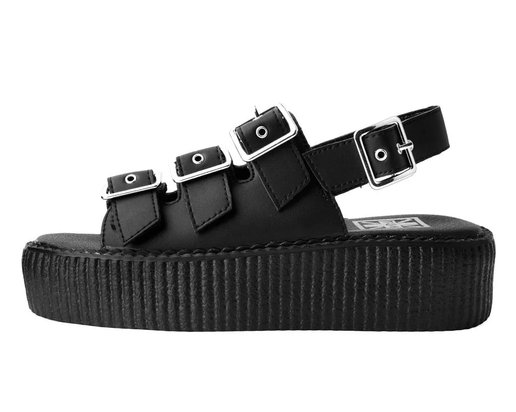 Black 3-Buckle Mondo Sandal