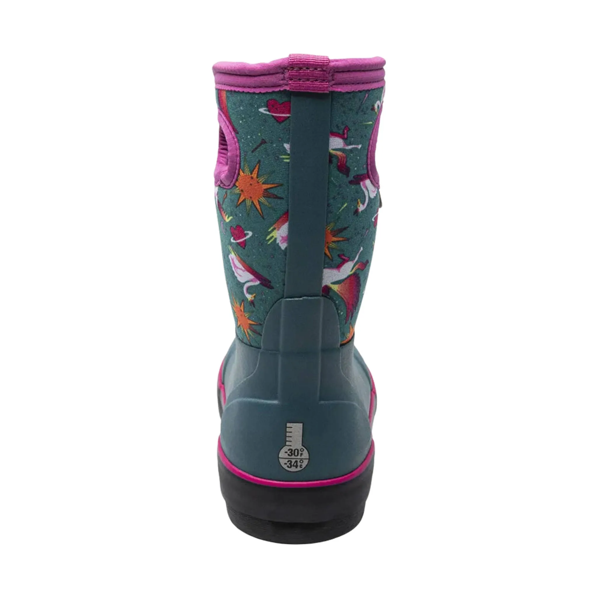 Bogs Kids' Classic II Space Pegasus Waterproof Winter Boots - Teal Multi