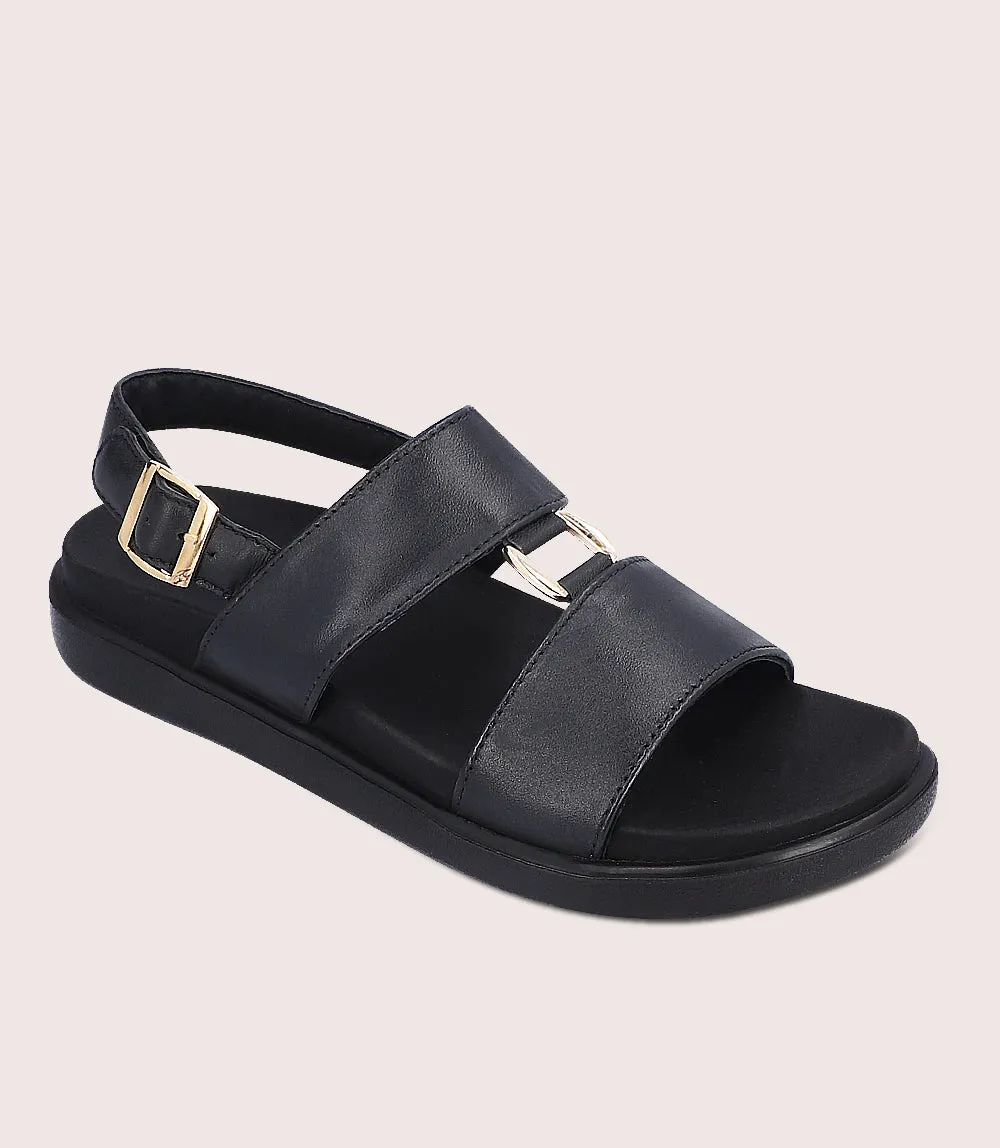 BW1585-BLACK-Women Comfort Sandal