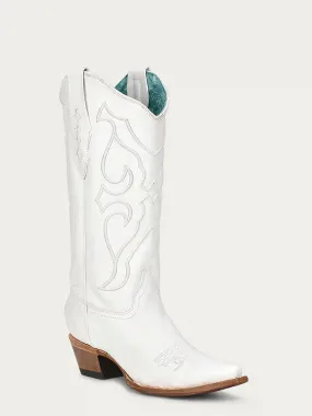 Corral Women's White On White Embroidery Boot