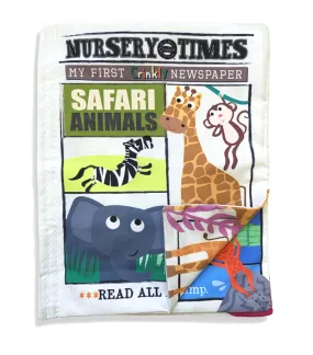 Crinkly Cloth Safari Animals Fabric Newspaper