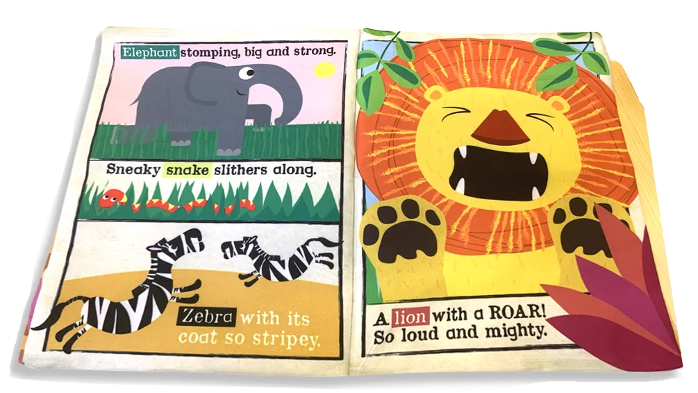 Crinkly Cloth Safari Animals Fabric Newspaper