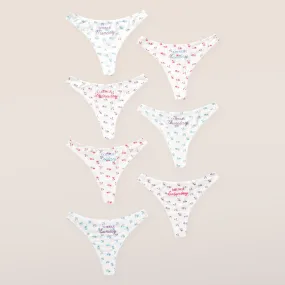 Days of the Week Thong (7 Pack) - Print