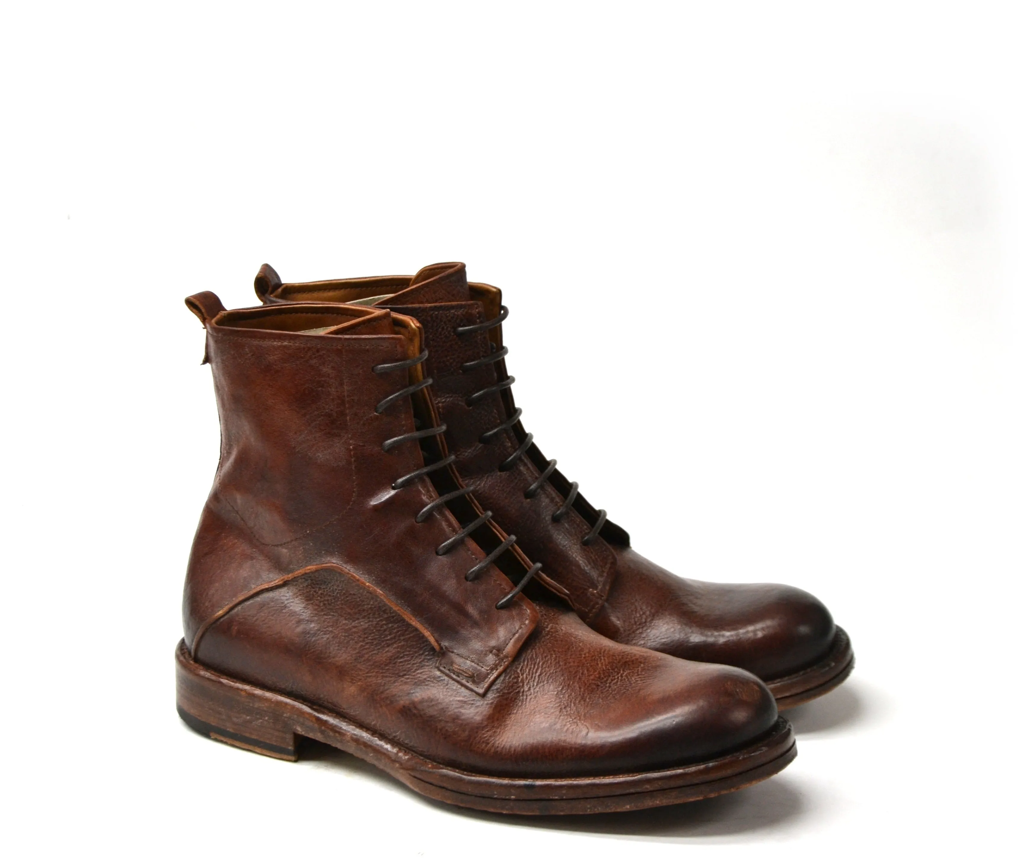 Eton Cognac Laced Boots