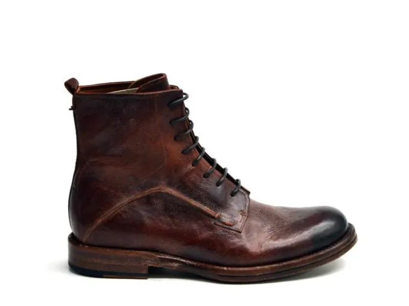 Eton Cognac Laced Boots