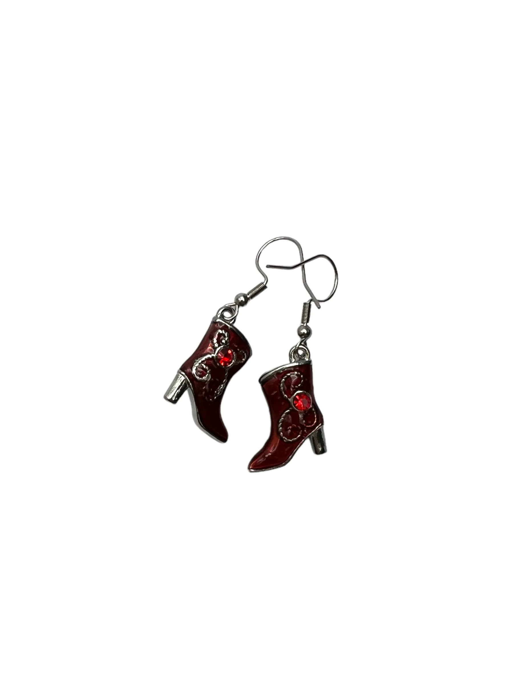 Gold and Silver Hand-Painted Boot Earrings and Necklace: A Unique and Stylish Gift for the Western Lover in Your Life