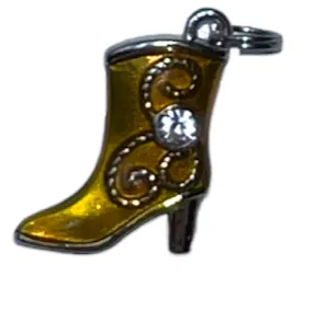 Gold and Silver Hand-Painted Boot Earrings and Necklace: A Unique and Stylish Gift for the Western Lover in Your Life