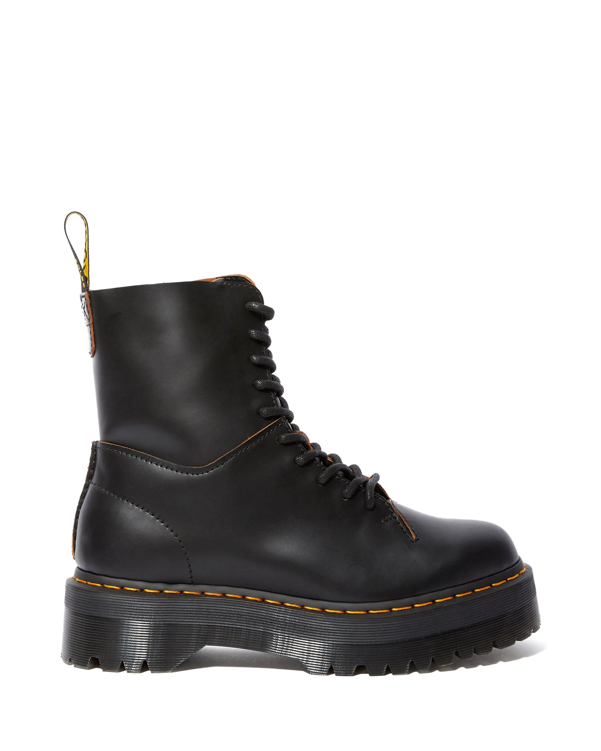 JADON DECON BLACK VINTAGE SMOOTH PLATFORM BOOT