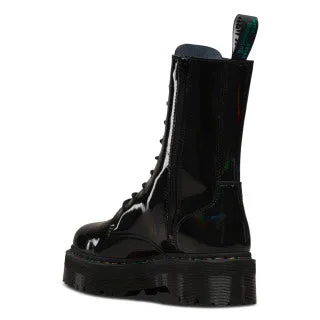 Jadon Hi Black Rainbow Patent Platform Boot