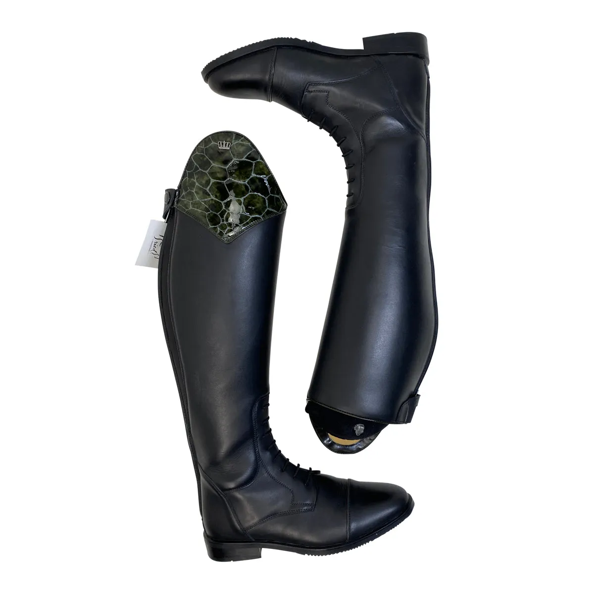 Kingsley 'Aspen 2' Field Boots in Black w/Green Crocodile - Women's EU 40 MC-L (US 9.5 Reg/Med)