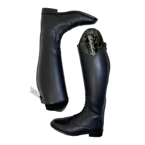 Kingsley 'Aspen 2' Field Boots in Black w/Green Crocodile - Women's EU 40 MC-L (US 9.5 Reg/Med)