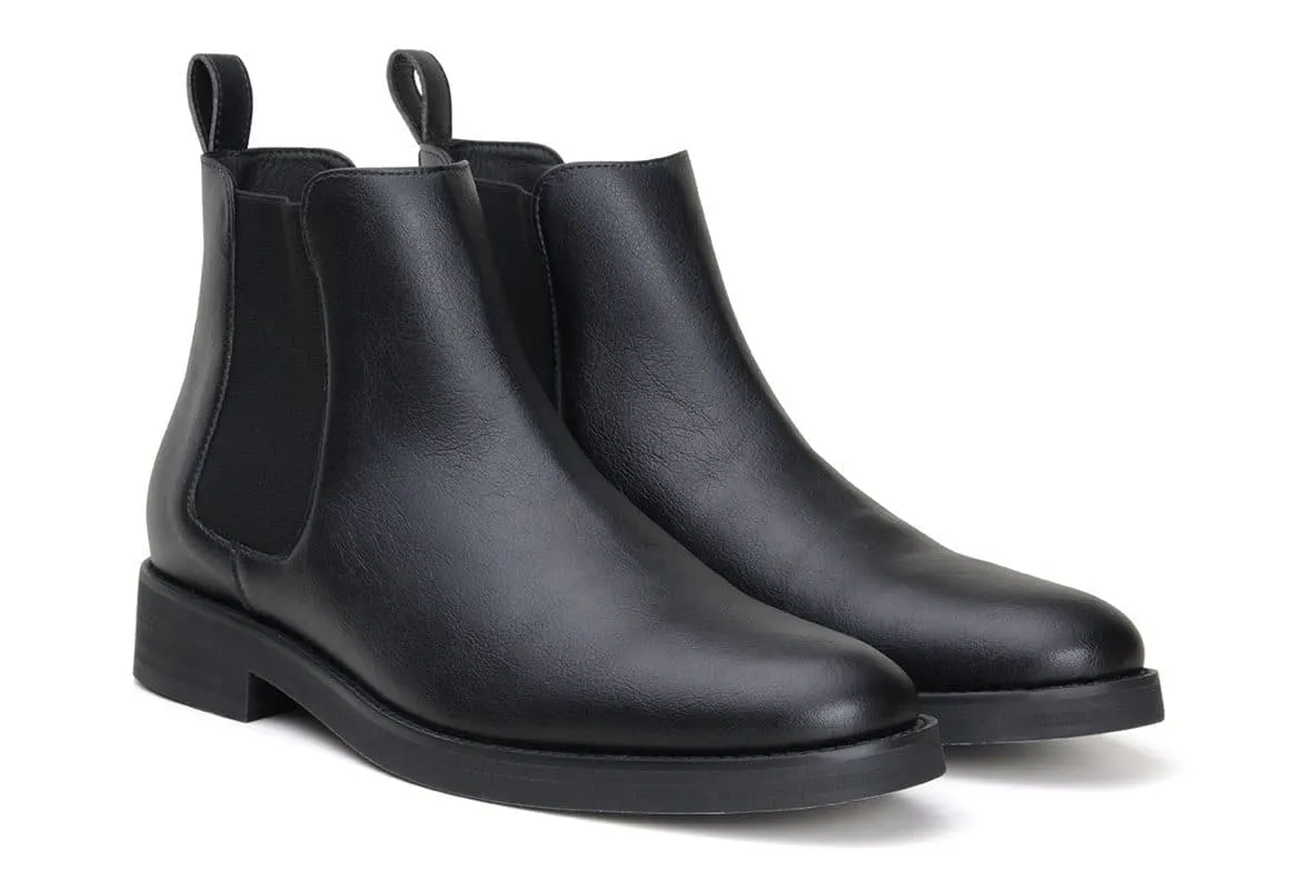 'Lover' classic chelsea boot in high-quality vegan leather by Brave Gentleman - black