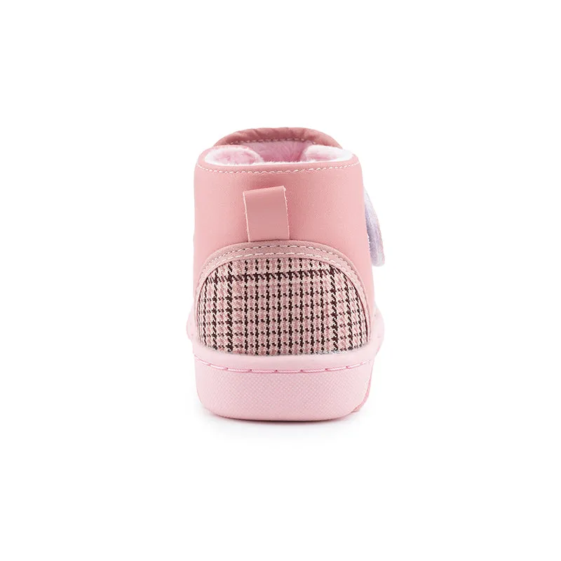 LUNA pink and plaid girls baby and toddler boots