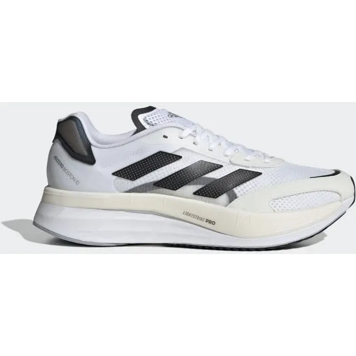 Men's Adidas Adizero Boston 10, Ftwr White / Core Black / Silver Met, 11 D Medium