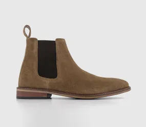 Mens Office Beacon Chelsea Boots Tan Suede