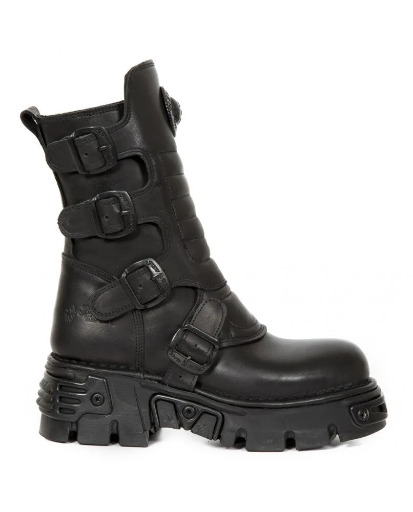 New Rock Black leather boot M-373X-S27