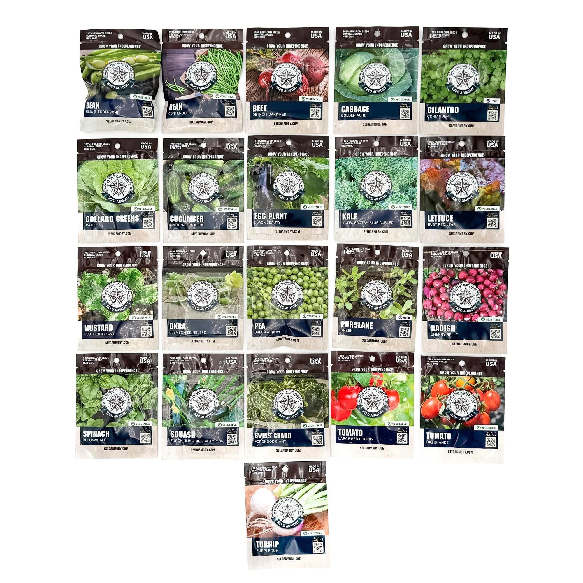 Rapid Grow Heirloom Seed Vault - 21 Varieties