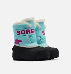 Snow Commander Kid's Snow Boot - Ocean Surf, Cactus Pink