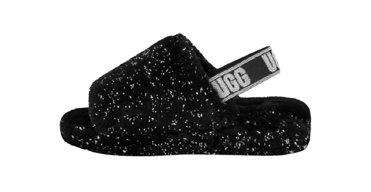 UGG Fluff Yeah Metallic Sparkle Women | Black (1125232)