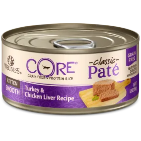 Wellness CORE Grain Free Natural Kitten Health Turkey and Chicken Smooth Pate Canned Cat Food