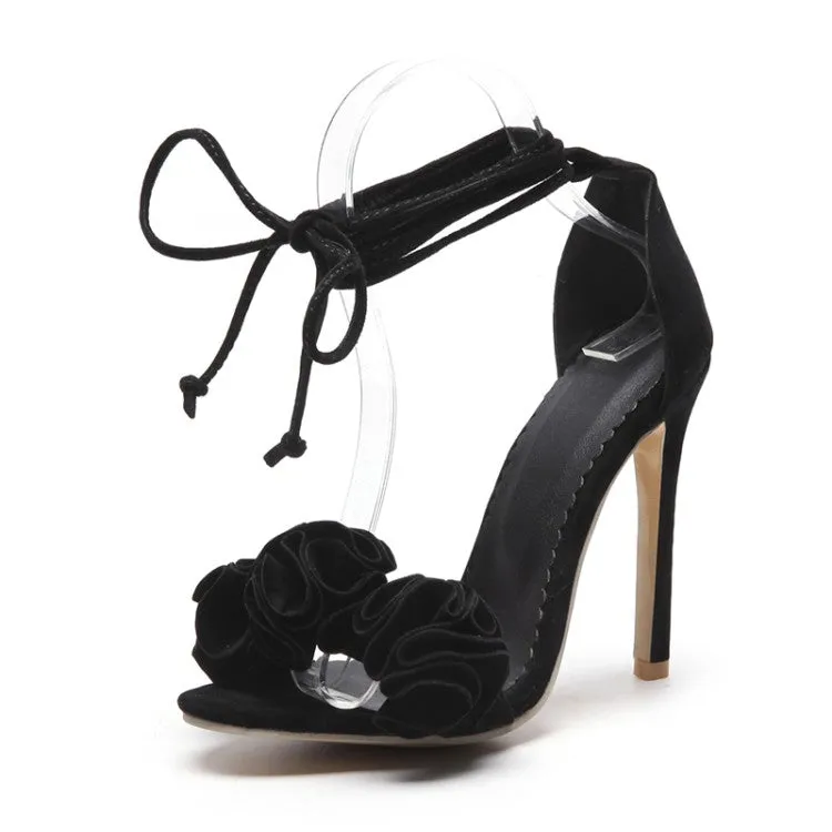 Women's Strap Tied Peep Toe Stiletto High Heel Sandals